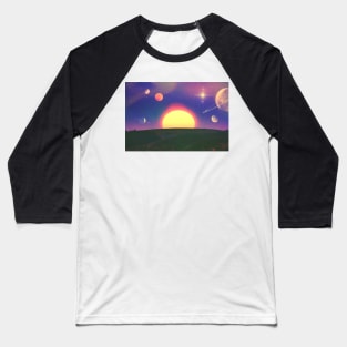 Burning Sun Baseball T-Shirt